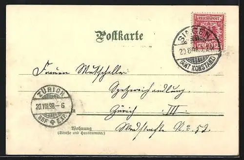 Lithographie Frauen in Schwarzwälder Trachten