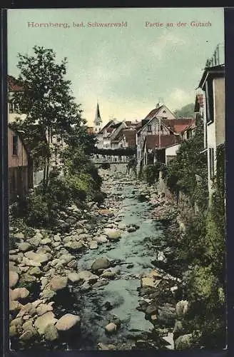 AK Hornberg / Schwarzwald, Partie an der Gutach