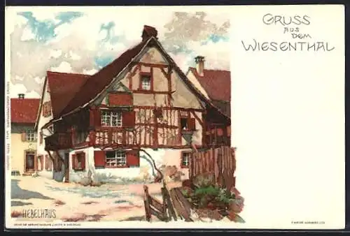Künstler-AK Karl Mutter: Idylle am Hebelhaus, Wiesenthal