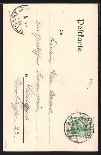 Künstler-AK Karl Mutter: Baden-Baden, Altes Schloss