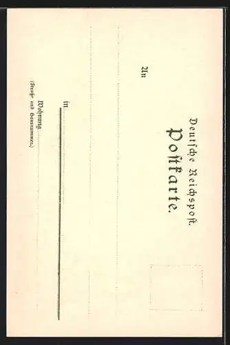 Künstler-AK K. Mutter: Heidelberg, Restaurant Zum Ritter um 1900