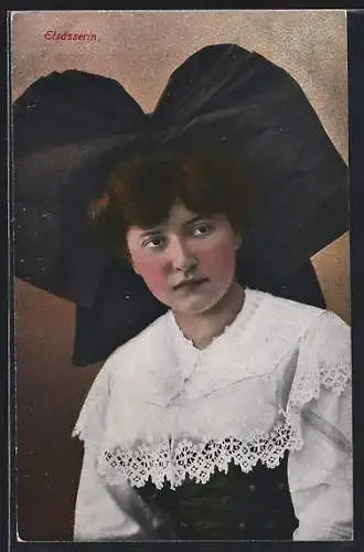 AK Elsässerin in traditioneller Kleidung