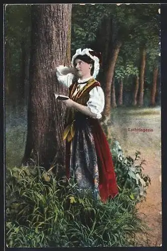 AK Lothringerin in traditioneller Kleidung