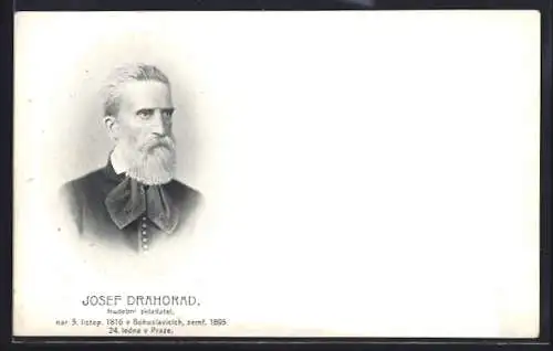 AK Josef Drahorad im Portrait