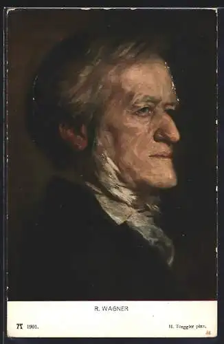 Künstler-AK Komponist Richard Wagner im Portrait, Gemalt von H. Torggler