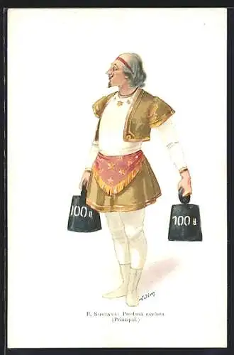 Künstler-AK B. Smetana, Prodana nevesta, Principal