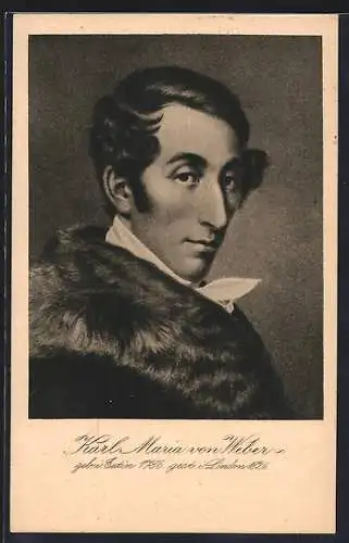 AK Komponist Karl Maria von Weber im Portrait