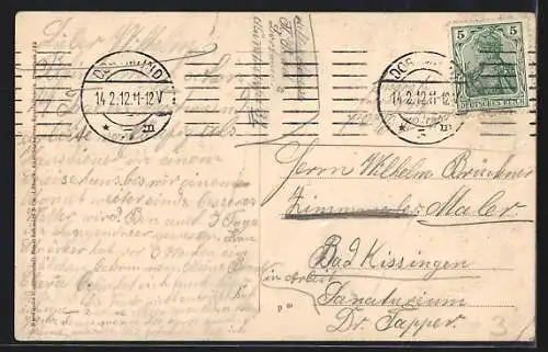 AK M. Donnhausers Münchner Schrammeln, Portrait mit Instrumenten