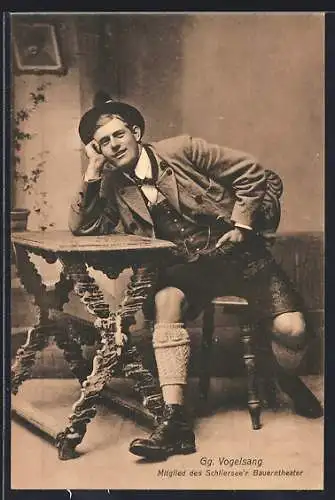 AK Gg. Vogelsang, Mitglied des Schliersee`r Bauerntheater