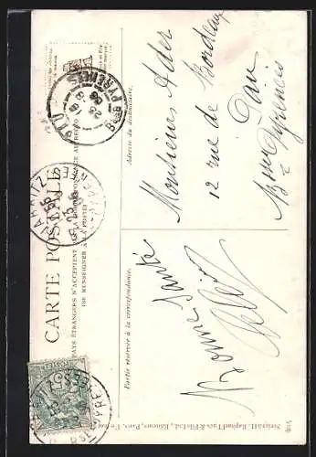 AK Älterer Mann mit roter Nase, Scherz