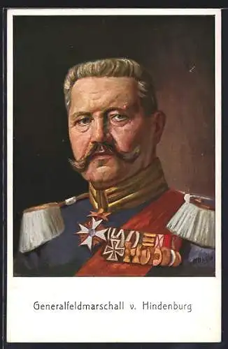 Künstler-AK H. Dukas: Generalfeldmarschall von Hindenburg