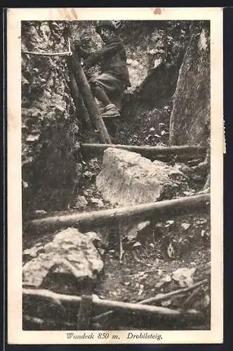 AK Wandeck, Bergsteiger am Drobilsteig