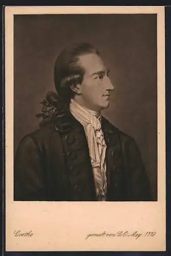 Künstler-AK sign. G. O. May: Goethe im Porträt