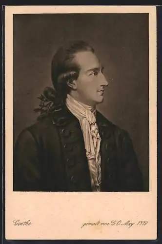 Künstler-AK sign. G. O. May: Goethe im Profil