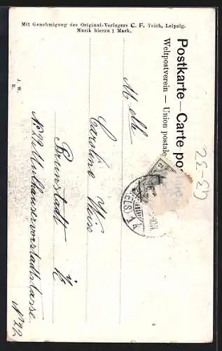 Künstler-AK Trauernde Frau am Elterngrab