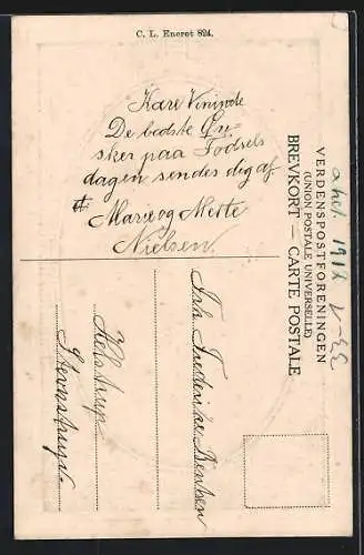 AK Kleiner Junge mit Pfeife und Zeitung