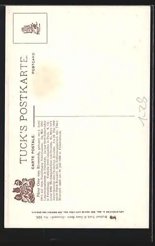 AK Otto von Bismarck mit Gehstock sitzend