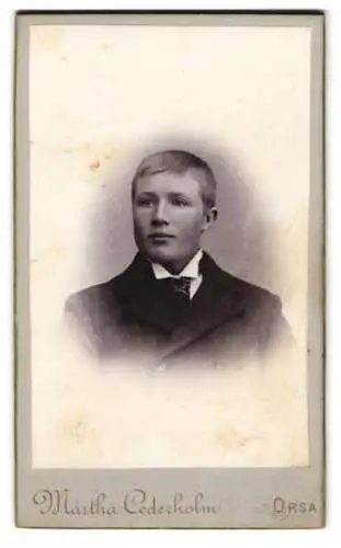 Fotografie Märtha Cederholm, Orsa, Porträt eines jungen Mannes