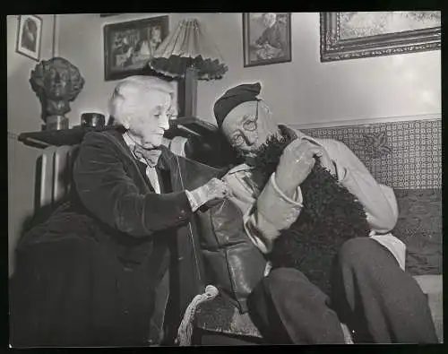 Fotografie Interfoto, Venezia, Andre Gide und Madame van Rysselberghe zu Hause in Paris