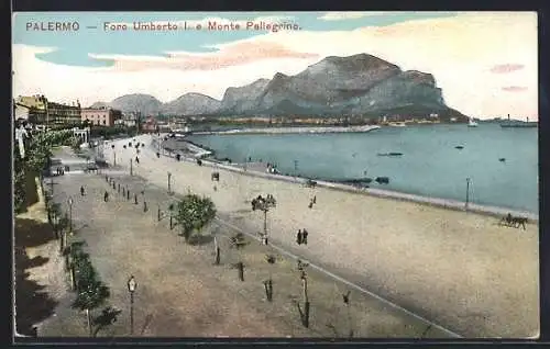 AK Palermo, Foro Umberto I. e Monte Pellegrino