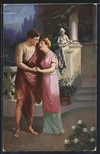 Künstler-AK sign. T. Kroj: V rimske zahrade