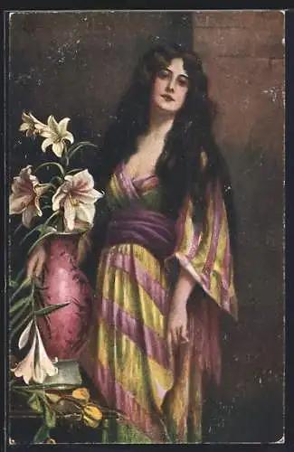 Künstler-AK sign. F. Wobring: Kveti nevinnosti