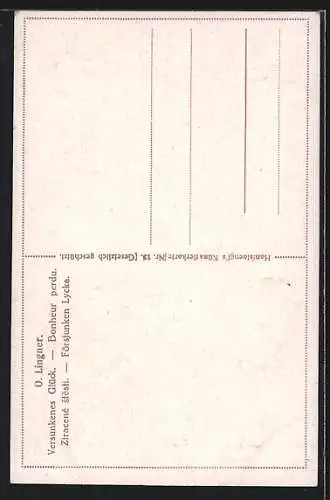 AK Junge Frau trauert um ihren verschollen Mann auf See