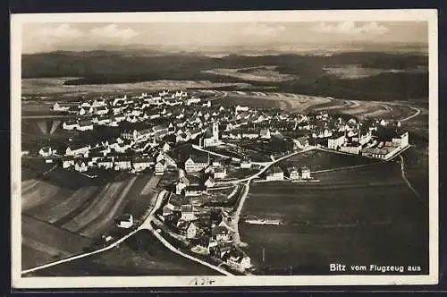 AK Bitz / Württ., Ortsansicht vom Flugzeug aus