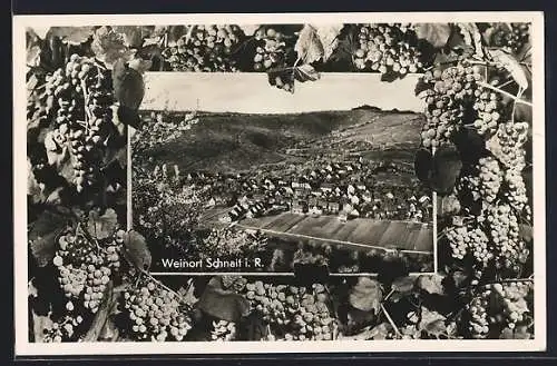 AK Schnait / Remstal, Weinort, Ortsansicht