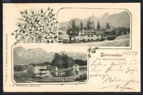 AK Böckelweiher, Panorama mit Bergblick