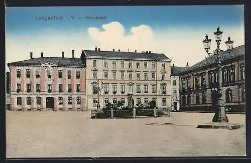 AK Lengenfeld / Vogtland, Marktplatz