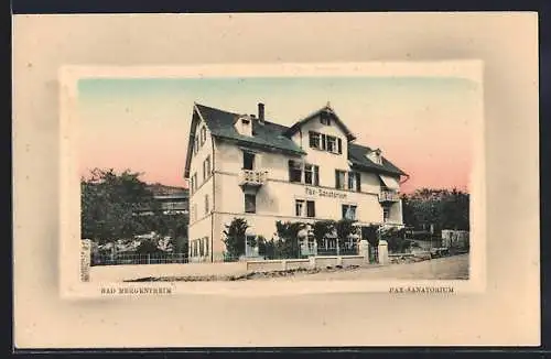 AK Bad Mergentheim, Pax-Sanatorium, von der Strasse gesehen, im Rahmen