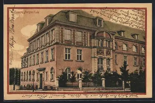 AK Essen / Ruhr, Bergschule, Gebäudeansicht