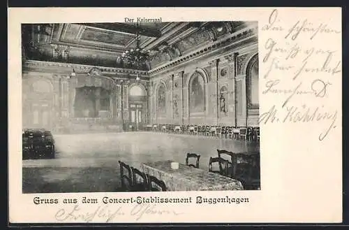 AK Berlin-Kreuzberg, Kaisersaal im Etablissement Buggenhagen, Moritzplatz