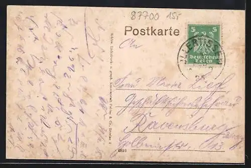 AK Memmingen, Westerstrasse mit Wester-Tor, Ladengeschäft