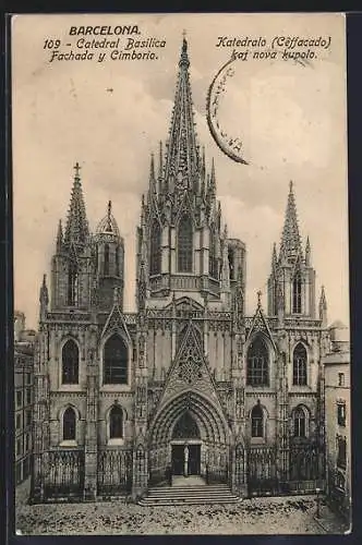 AK Barcelona, Catedral Basilica Fachada y Comborio