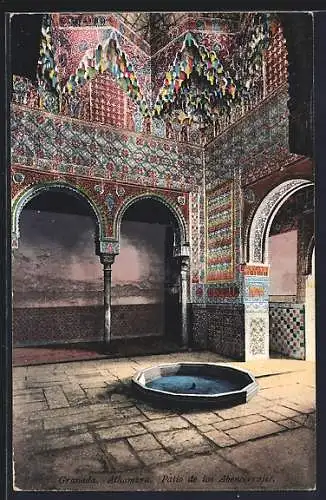 AK Granada, Alhambra, Patio de los Abencerraijes