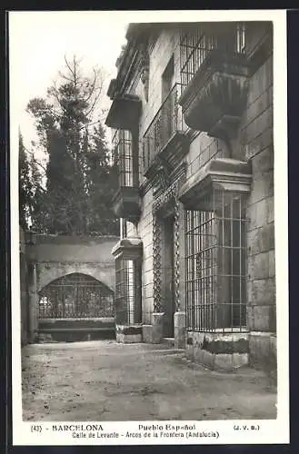 AK Barcelona, Puebio Espanol, Calle de Levante, Arcos de la Frontera (Andalucia)
