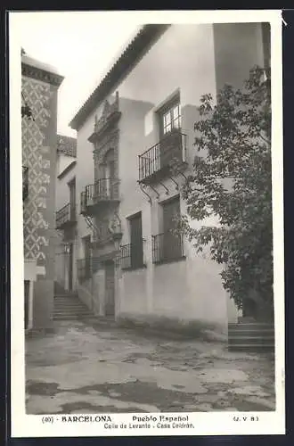 AK Barcelona, Puebio Espanol, Calle de Levante, Casa Celdraan