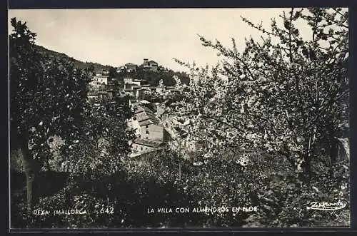 AK Deya /Mallorca, La Villa con Almendros en Flor