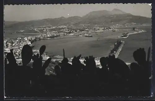 AK Ceuta, Hafen aus der Vogelschau