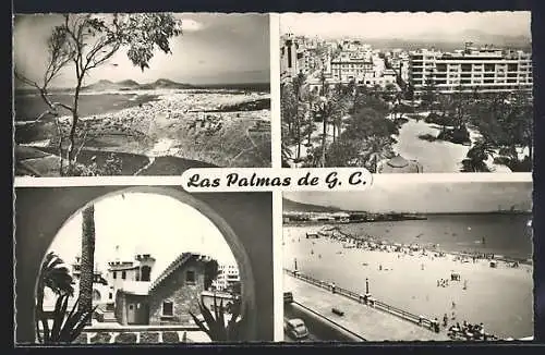 AK Las Palmas /Gran Canaria, Vista parcial de Guanarteme, Pueblo Canario