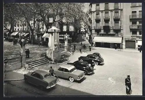 AK Figueras, Rambla Sara Jordá y Monumento a N. Monturiol