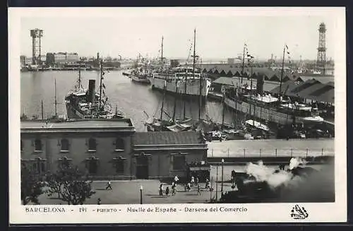 AK Barcelona, Puerto, Muelle de Espana, Darsena del Comercio