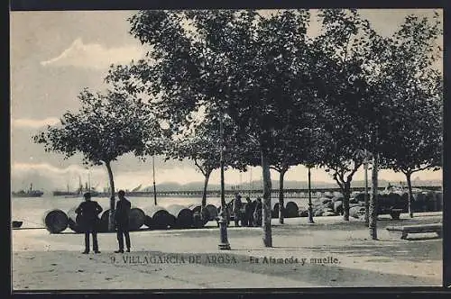 AK Villagarcia de Arosa, La Alameda y muelle