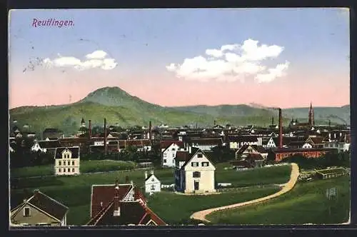 AK Reutlingen, Totalansicht aus der Vogelschau