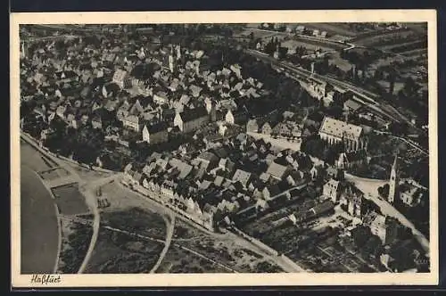 AK Hassfurt, Teilansicht mit Strassenpartie