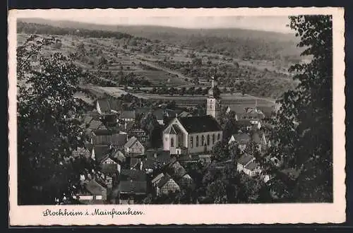 AK Stockheim i. Mainfranken, Teilansicht mit Kirche