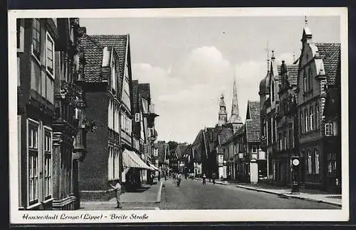 AK Lemgo / Lippe, Blick in die Breite Strasse