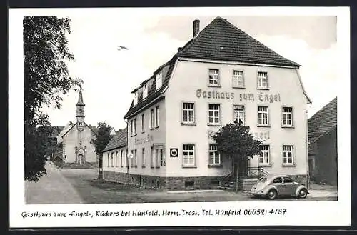AK Hünfeld, Gasthaus Zum Engel, An der Bundesstrasse 27